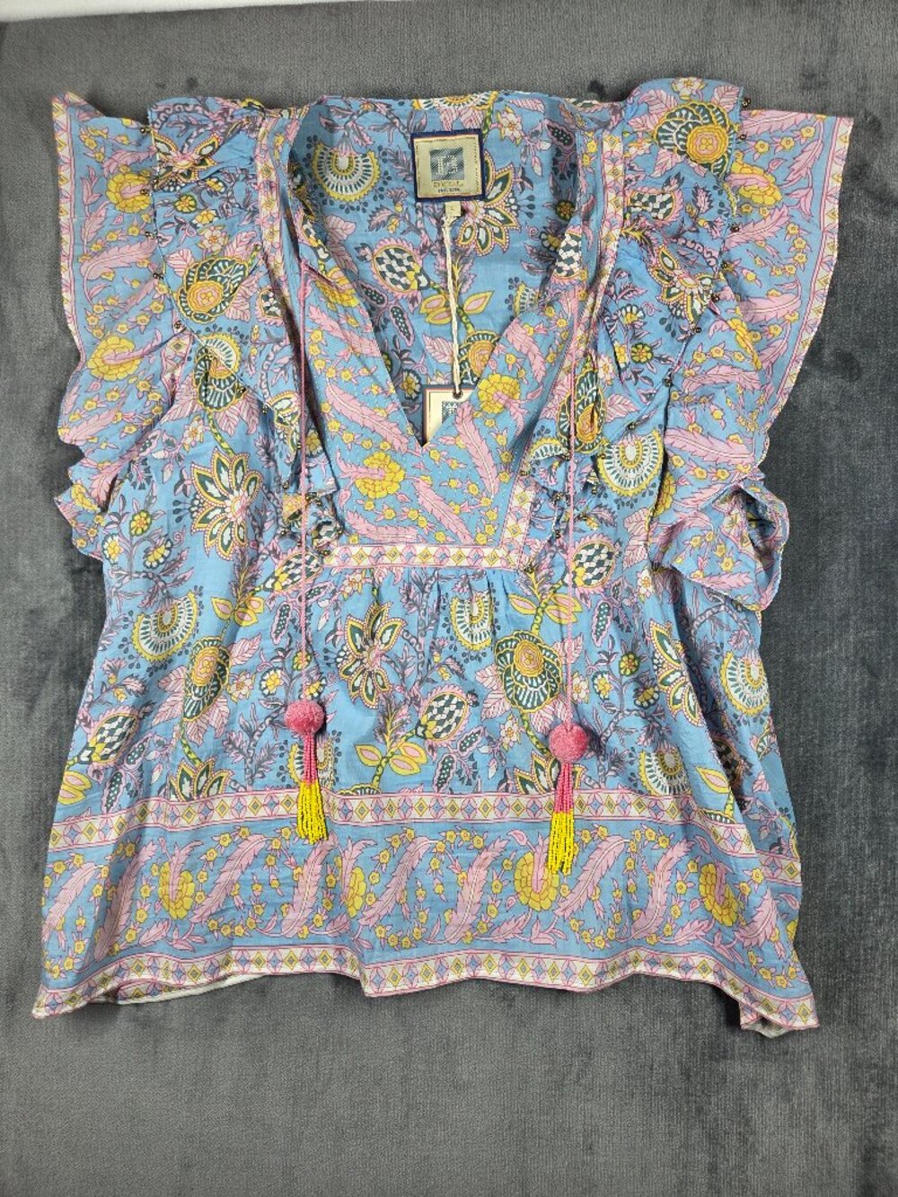 Bell by Alicia Bell Womens Kiara Top Blouse Size Large Boho Festival NEW NWT